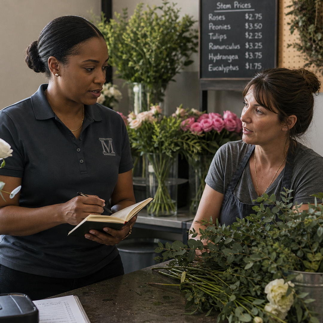 Retail shop owner working with a McKnX specialist