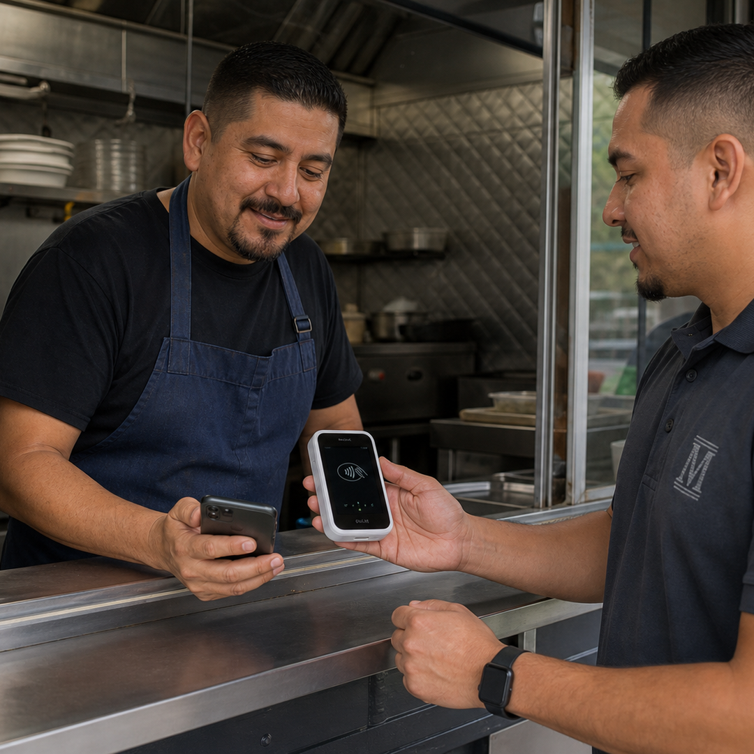 Food truck window contactless payment